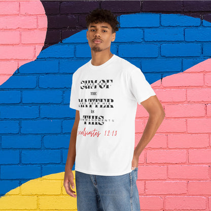 "Fear God" Collection: Ecclesiastes 12:13-Heavy Cotton T-Shirt
