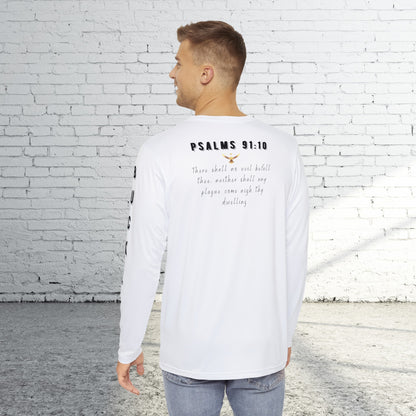 "Protection" Collection: Psalms 91:10 with Shield & Buckler | Long Sleeve Shirts