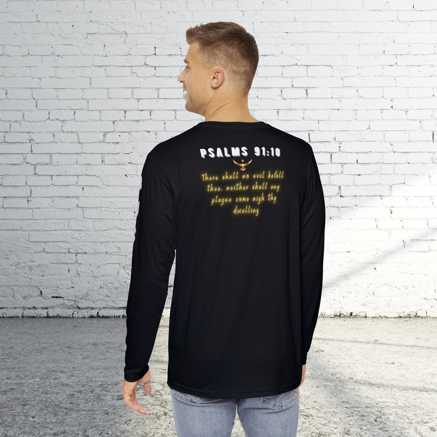 "Protection" Collection: Psalms 91:10 with Shield & Buckler | Long Sleeve Shirts