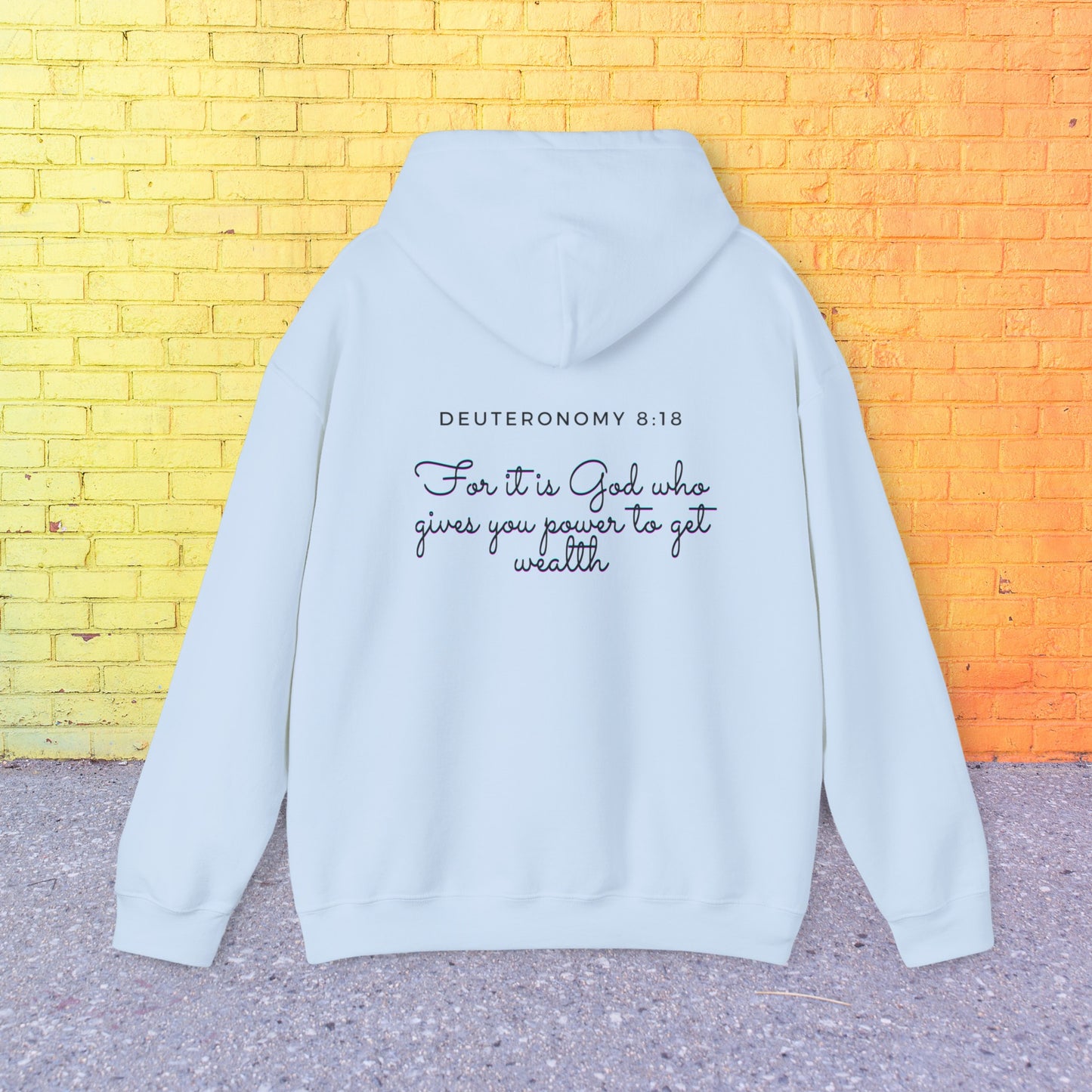 "Power to Get Wealth" Collection: Deuteronomy 8:18 Women's Heavy Blend™ Hoodie Sweatshirt