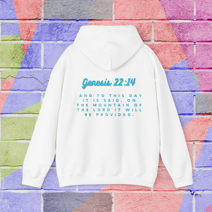 "Lord Provides" Collection: Genesis 22:14 Women's Heavy Blend™ Hoodie Sweatshirt
