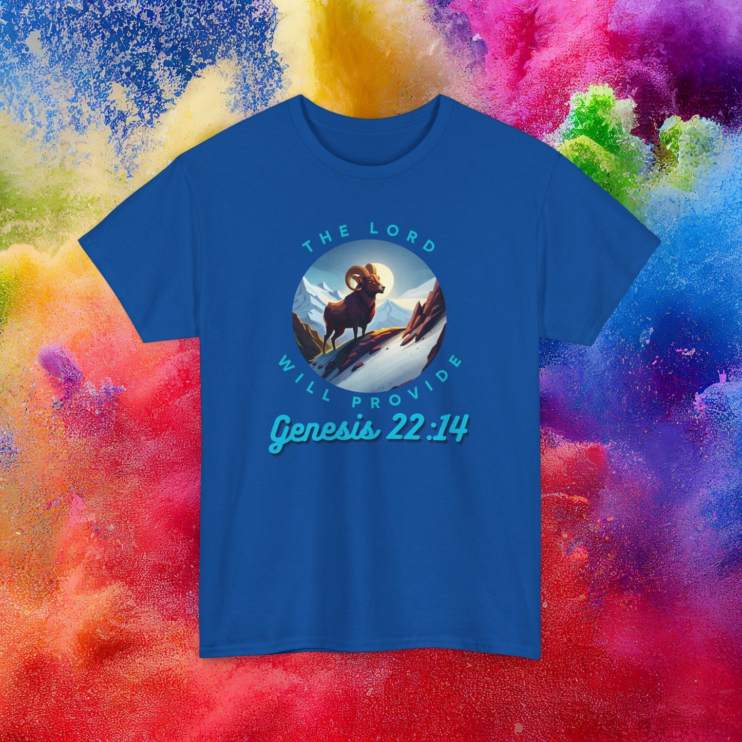 "Lord Provides" Collection: Genesis 22:14-Heavy Cotton T-Shirt