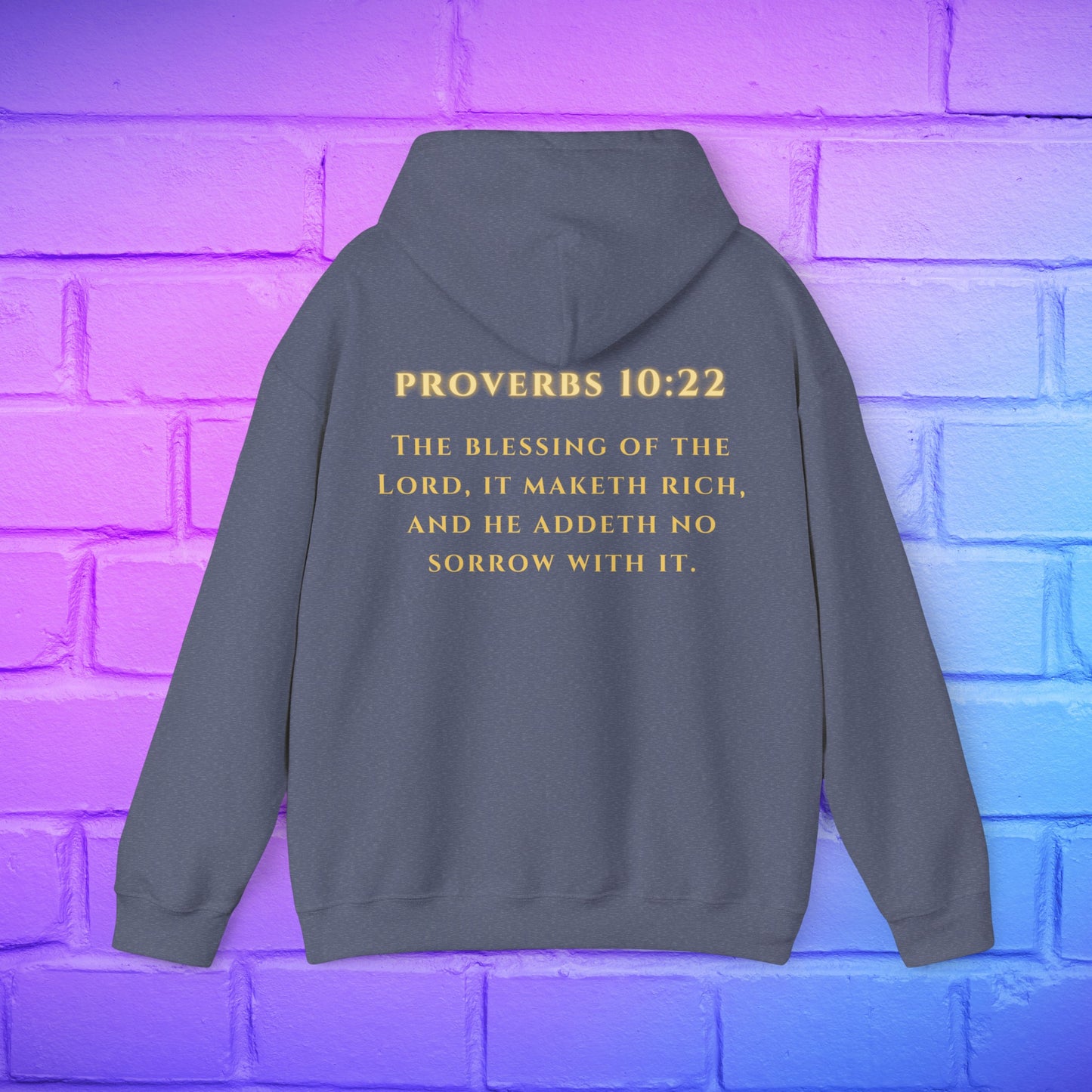 "Maketh Rich" Collection: Proverbs 10:22 Men's Heavy Blend™ Hoodie Sweatshirt