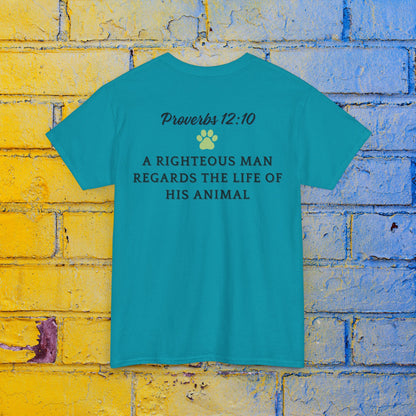 “Pet" Collection: Proverbs 12:10 A Righteous Owner | German Shepherd | Heavy Cotton Tee