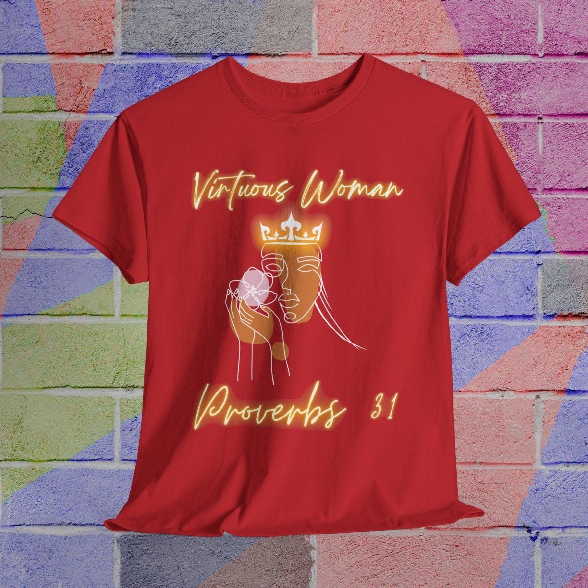 "A Virtuous Woman of Color": Proverbs 31 Women's Heavy Cotton Tee - Plain Vision Brand