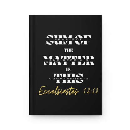 "Fear God" Collection: Ecclesiastes 12:13-Hardcover Journal Matte Christian Journal - Plain Vision Brand