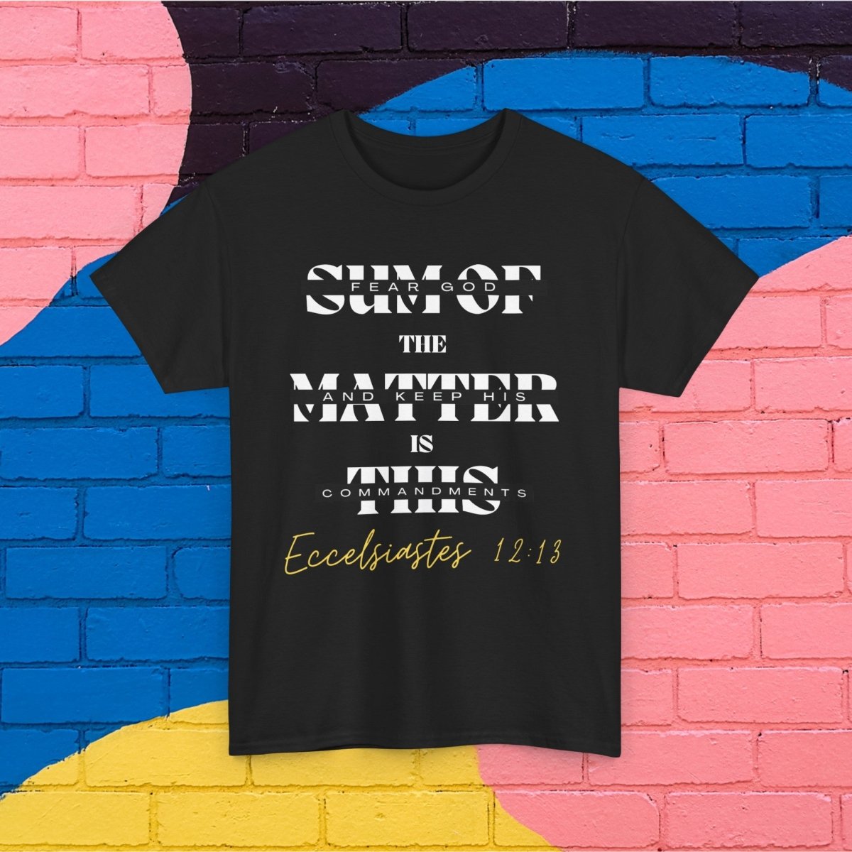 "Fear God" Collection: Ecclesiastes 12:13-Heavy Cotton T-Shirt - Plain Vision Brand