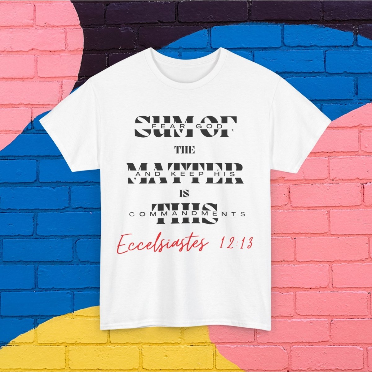 "Fear God" Collection: Ecclesiastes 12:13-Heavy Cotton T-Shirt - Plain Vision Brand