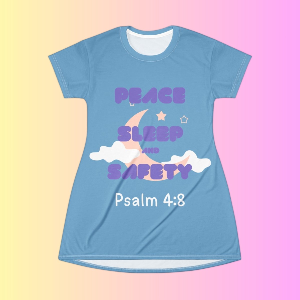 "Peace & Sleep" Collection: Psalms 4:8 Night Gown - Plain Vision Brand