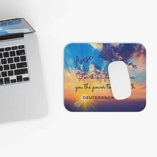 "Power to Get Wealth" Collection: Deuteronomy 8:18 Mouse Pad (Rectangle) - Plain Vision Brand