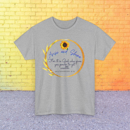 "Power to Get Wealth" Collection: Deuteronomy 8:18 Women's Heavy Cotton Tee - Plain Vision Brand